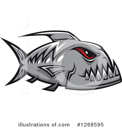 Royalty-Free (RF) Piranha Clipart Illustration by Vector Tradition SM - Stock Sample #1268595