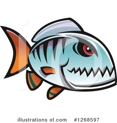 Piranha Clipart #1268597 by Vector Tradition SM