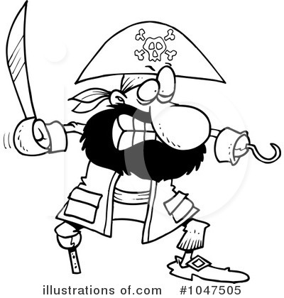 Royalty-Free (RF) Pirate Clipart Illustration by toonaday - Stock Sample #1047505