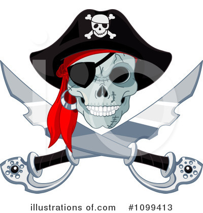 Royalty-Free (RF) Pirate Clipart Illustration by Pushkin - Stock Sample #1099413