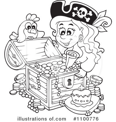 Royalty-Free (RF) Pirate Clipart Illustration by visekart - Stock Sample #1100776