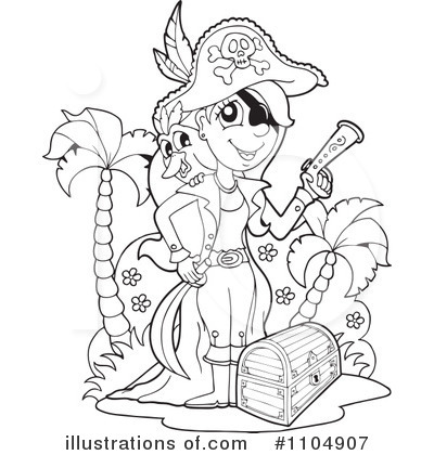 Royalty-Free (RF) Pirate Clipart Illustration by visekart - Stock Sample #1104907