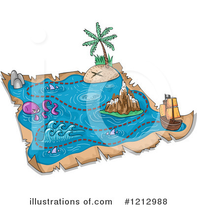 Treasure Map Clipart #1212988 by BNP Design Studio
