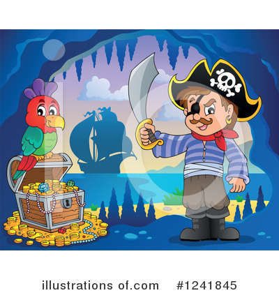 Royalty-Free (RF) Pirate Clipart Illustration by visekart - Stock Sample #1241845