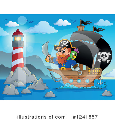 Royalty-Free (RF) Pirate Clipart Illustration by visekart - Stock Sample #1241857
