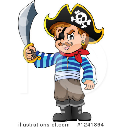 Royalty-Free (RF) Pirate Clipart Illustration by visekart - Stock Sample #1241864