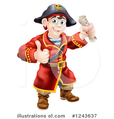 Pirate Clipart #1243637 by AtStockIllustration
