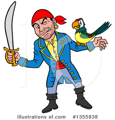 Royalty-Free (RF) Pirate Clipart Illustration by LaffToon - Stock Sample #1355838
