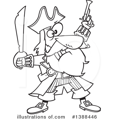 Royalty-Free (RF) Pirate Clipart Illustration by toonaday - Stock Sample #1388446