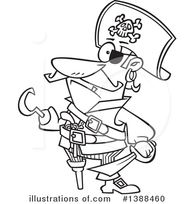 Royalty-Free (RF) Pirate Clipart Illustration by toonaday - Stock Sample #1388460