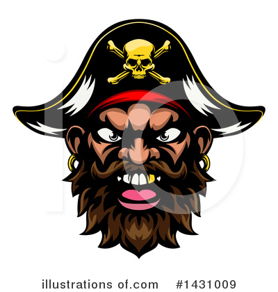 Royalty-Free (RF) Pirate Clipart Illustration by AtStockIllustration - Stock Sample #1431009