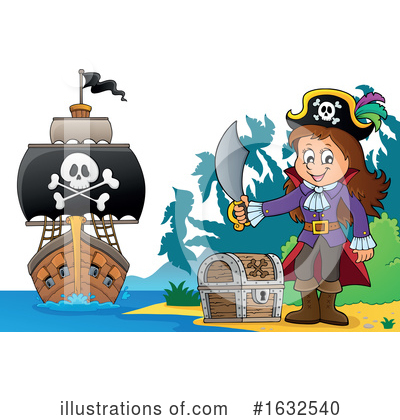Royalty-Free (RF) Pirate Clipart Illustration by visekart - Stock Sample #1632540
