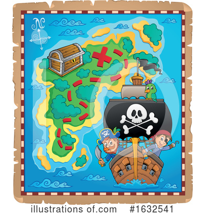 Treasure Map Clipart #1632541 by visekart