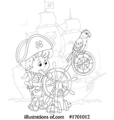Pirate Ship Clipart #1701012 by Alex Bannykh