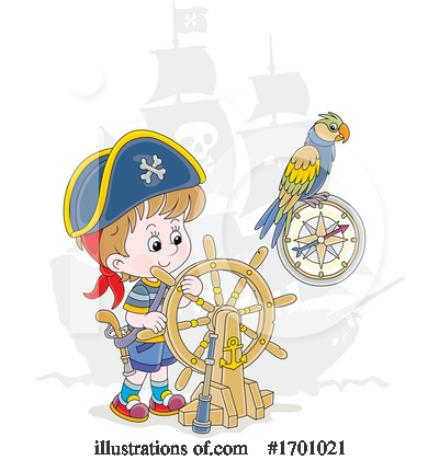 Pirate Ship Clipart #1701021 by Alex Bannykh