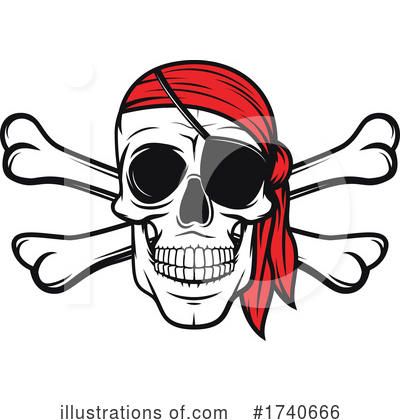 Pirate Skull Clipart #1740666 by Vector Tradition SM