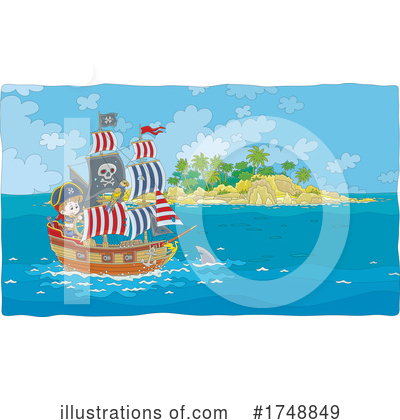 Pirate Ship Clipart #1748849 by Alex Bannykh