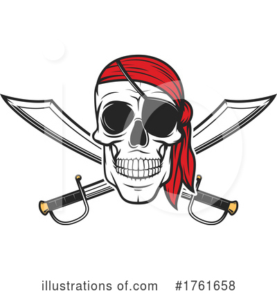 Pirate Skull Clipart #1761658 by Vector Tradition SM