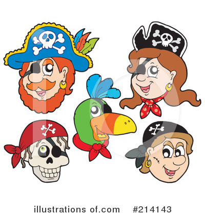 Royalty-Free (RF) Pirate Clipart Illustration by visekart - Stock Sample #214143