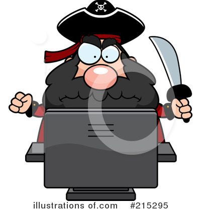 Royalty-Free (RF) Pirate Clipart Illustration by Cory Thoman - Stock Sample #215295