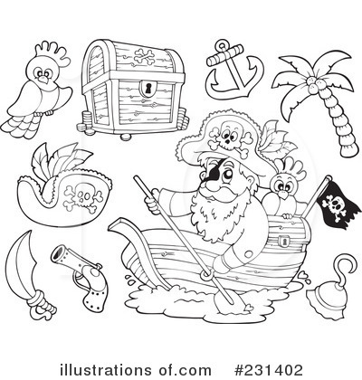 Royalty-Free (RF) Pirate Clipart Illustration by visekart - Stock Sample #231402