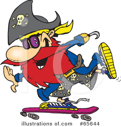 Skateboarding Clipart #65644 by Dennis Holmes Designs