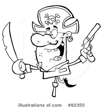 Royalty-Free (RF) Pirate Clipart Illustration by Hit Toon - Stock Sample #92355