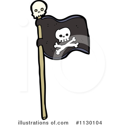 Royalty-Free (RF) Pirate Flag Clipart Illustration by lineartestpilot - Stock Sample #1130104