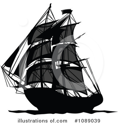 Royalty-Free (RF) Pirate Ship Clipart Illustration by Chromaco - Stock Sample #1089039