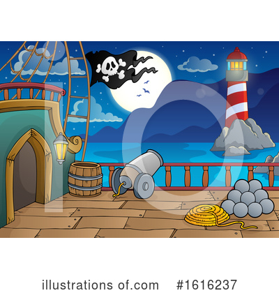Royalty-Free (RF) Pirate Ship Clipart Illustration by visekart - Stock Sample #1616237