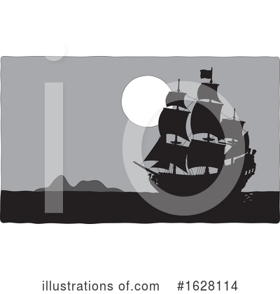Royalty-Free (RF) Pirate Ship Clipart Illustration by Alex Bannykh - Stock Sample #1628114