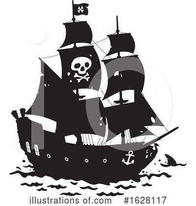 Royalty-Free (RF) Pirate Ship Clipart Illustration by Alex Bannykh - Stock Sample #1628117