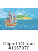 Pirate Ship Clipart #1667070 by Alex Bannykh