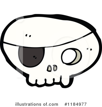 Royalty-Free (RF) Pirate Skull Clipart Illustration by lineartestpilot - Stock Sample #1184977