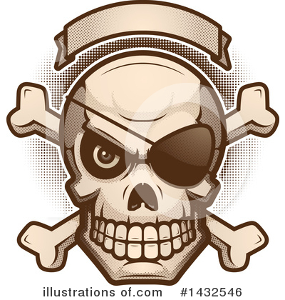Pirate Skull Clipart #1432546 by Cory Thoman