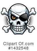Pirate Skull Clipart #1432548 by Cory Thoman