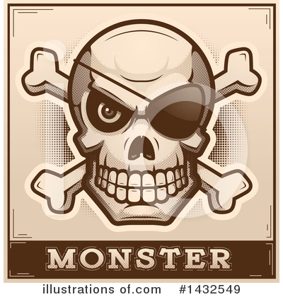 Pirate Skull Clipart #1432549 by Cory Thoman
