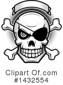 Pirate Skull Clipart #1432554 by Cory Thoman