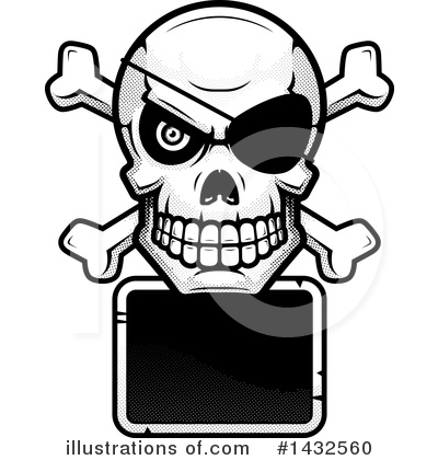 Royalty-Free (RF) Pirate Skull Clipart Illustration by Cory Thoman - Stock Sample #1432560