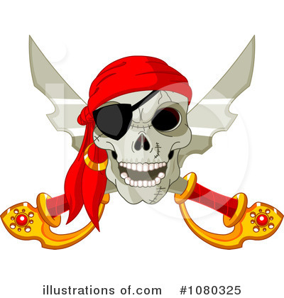 Pirate Skull Clipart #1080325 by Pushkin