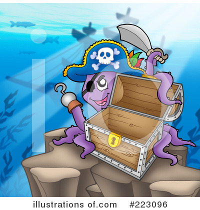 Royalty-Free (RF) Pirates Clipart Illustration by visekart - Stock Sample #223096