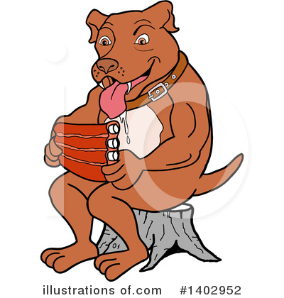 Pit Bull Clipart #1402952 by LaffToon