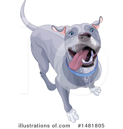Royalty-Free (RF) Pit Bull Clipart Illustration by Pushkin - Stock Sample #1481805