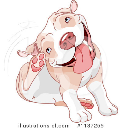 Royalty-Free (RF) Pitbull Clipart Illustration by Pushkin - Stock Sample #1137255