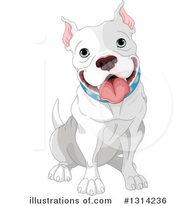 Royalty-Free (RF) Pitbull Clipart Illustration by Pushkin - Stock Sample #1314236
