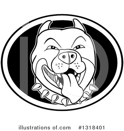 Royalty-Free (RF) Pitbull Clipart Illustration by LaffToon - Stock Sample #1318401