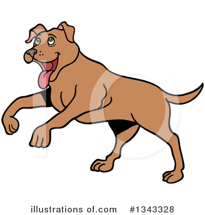 Royalty-Free (RF) Pitbull Clipart Illustration by LaffToon - Stock Sample #1343328