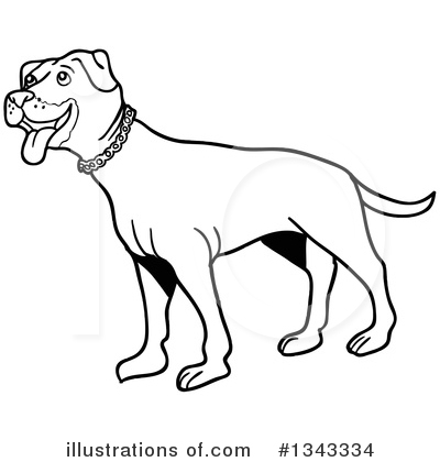Royalty-Free (RF) Pitbull Clipart Illustration by LaffToon - Stock Sample #1343334