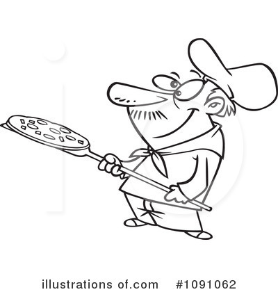 Royalty-Free (RF) Pizza Chef Clipart Illustration by toonaday - Stock Sample #1091062