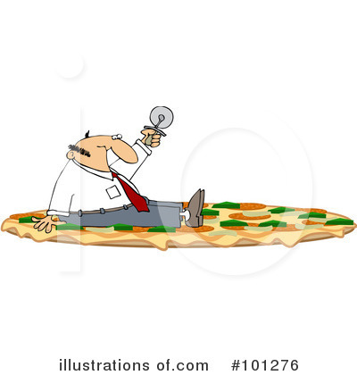 Royalty-Free (RF) Pizza Clipart Illustration by djart - Stock Sample #101276